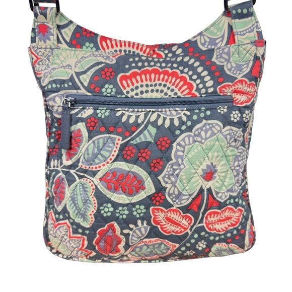 Vera Bradley Nomadic Floral Quilted Crossbody Purse Handbag Shoulder Bag Gray - Picture 9 of 16